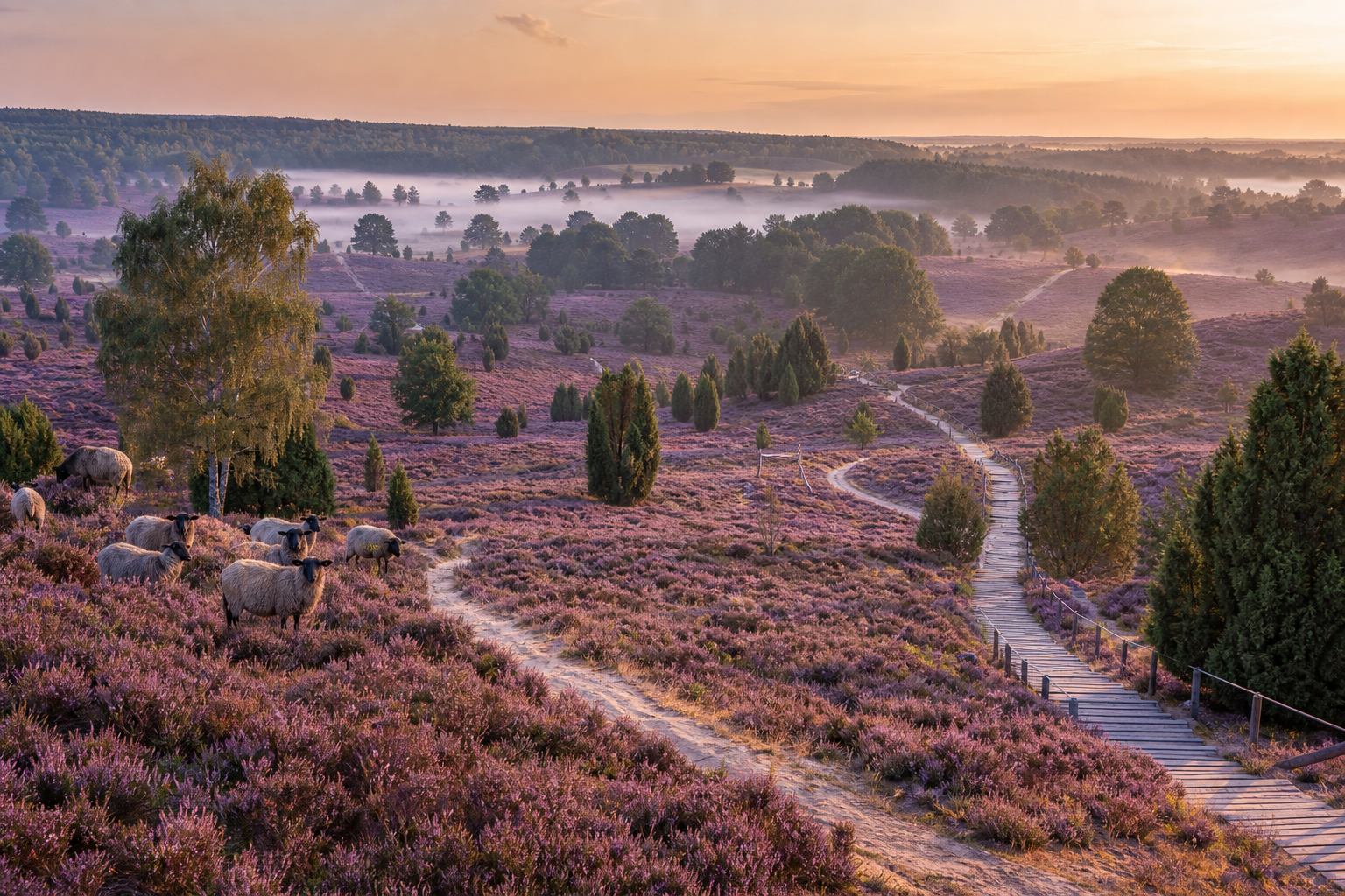 Panorama über die Lüneburger Heide